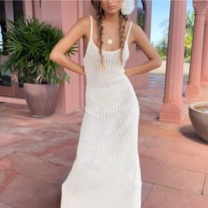 Elegant Cream Maxi Dress